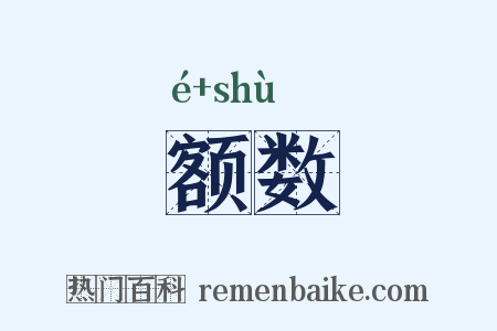额数是什么意思的图片